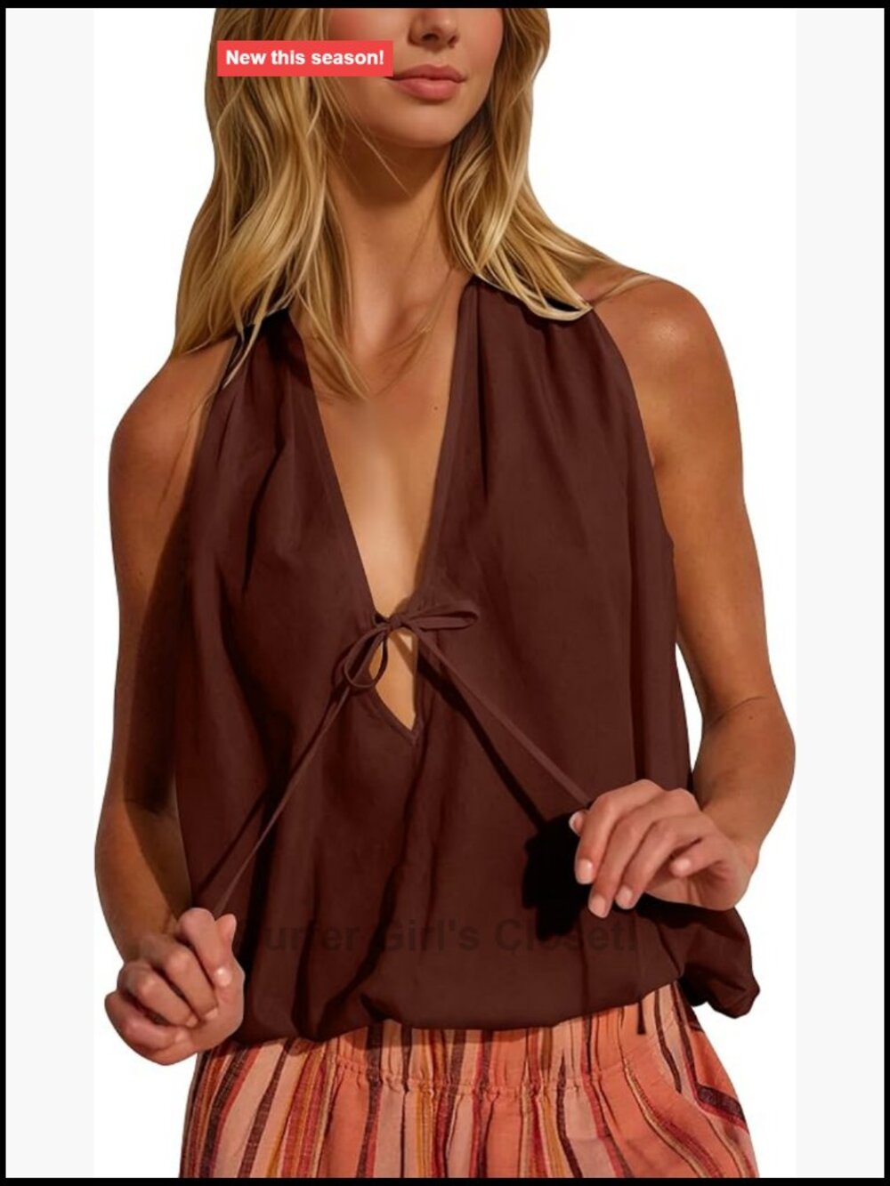 Women's Halter Bubble Crop Tank Top Tie Open Back Sleeveless Y2K Cami